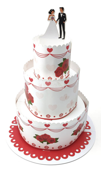HPE034-rose wedding cake (玫瑰婚礼蛋糕)