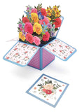 HPE050--Box card of Rose flower (玫瑰花立体盒卡)