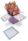 HPE050--Box card of Rose flower (玫瑰花立体盒卡)