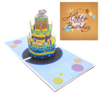 KDB023--pop up card of birthday candle cake(生日蜡烛蛋糕立体卡)
