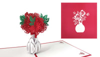 KDF001C-happy everyday/valentine's day/mother's day-rose flower(情人节/母亲节/日常祝福-红玫瑰花)