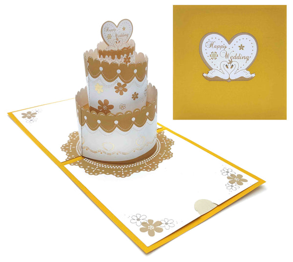 KDL005--pop up card of Wedding cake(婚礼蛋糕立体贺卡)