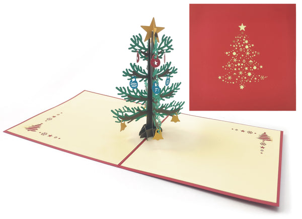 KPU0031-Pop up card of Christmas (圣诞树立体贺卡)
